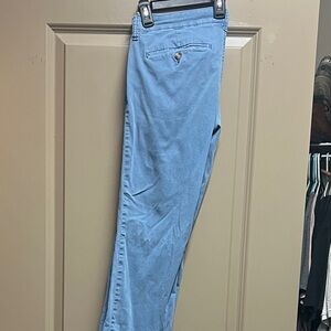 Blue Straight-Leg Pants